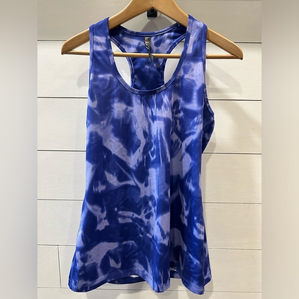 Lukka Blue Tie-Dye Women's Tank Top- size Medium